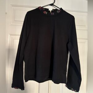 COPY - J Crew Factory ruffle collar tartan shirt.